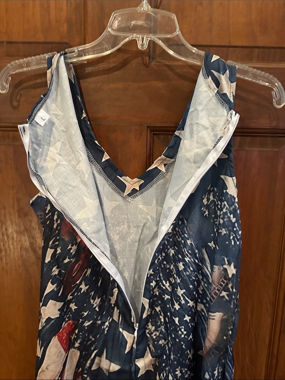 American Flag Maxi Dress - Stars & Stripes Print - Picture 4 of 4